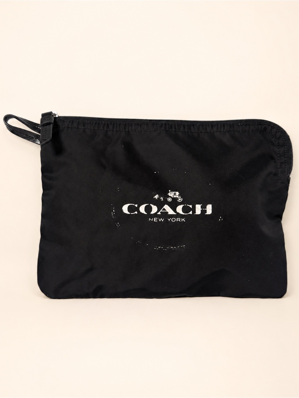 Coach Getaway Packable Nylon Tote F32812 Black Travel Bag + Pouch - Picture 10 of 13